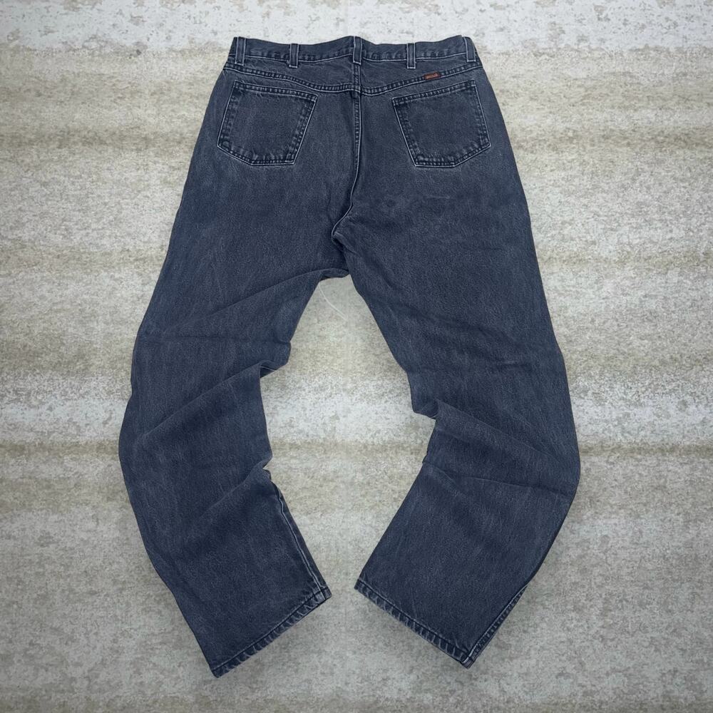 Vintage Y2K Rustler Jeans 36x34 Regular Straight Leg Fit Smoke Black Wash